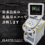 最新技術の乳腺用エコーで診断します